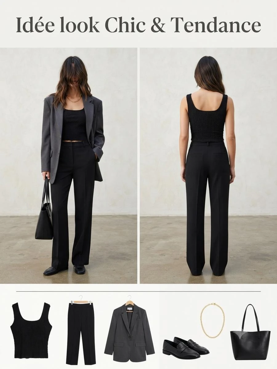 🖤Top crop negro plisado / estampado - Talla L (40) - Muy buen estado – photo 5
